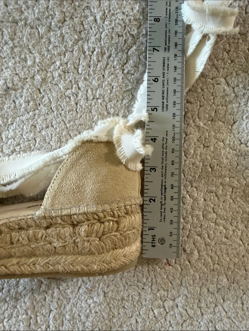 FREE PEOPLE DESTINO ESPADRILLE PLATFORMS IN ECRU Size 39/8.5